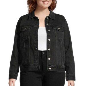 Madewell Denim Jacket 1X PLUS Womens Black Cotton Lunar Wash Jean Classic